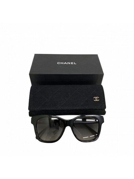 Chanel Sunglasses Acetate Black Champagne Gold Eyewear